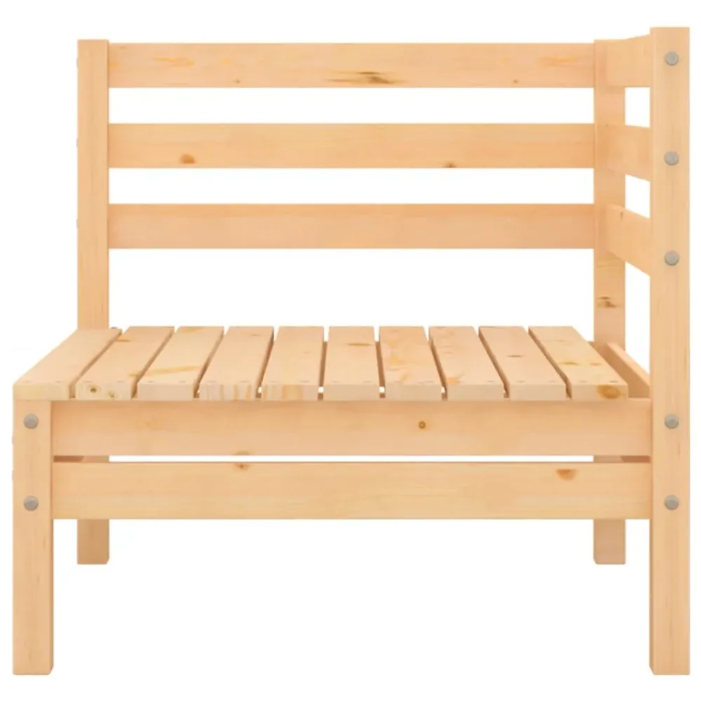 2-personers havesofa massivt fyrretræ White | Black