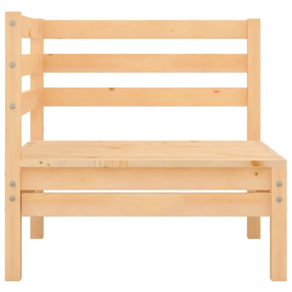 2-personers havesofa massivt fyrretræ White | Black