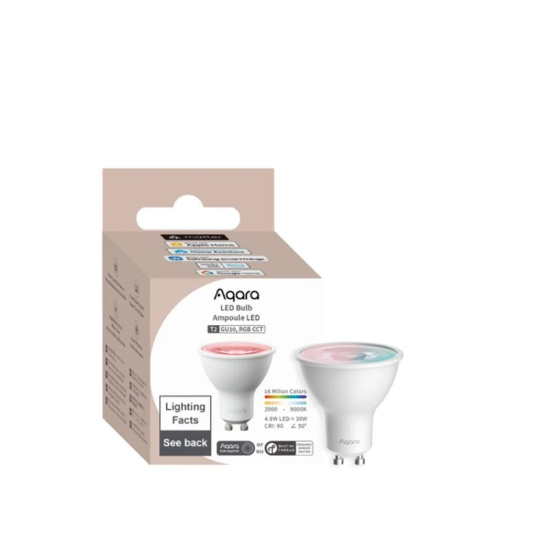 Aqara Smart Portable LED Pære T2 (RGB CCT, GU10) - Hvid