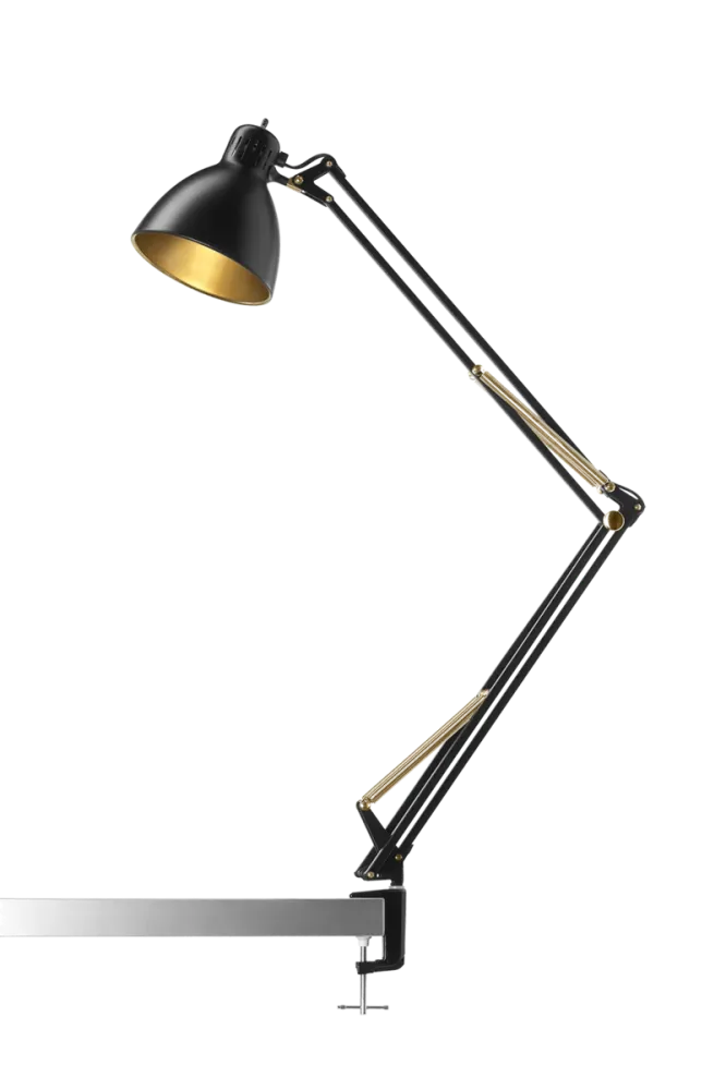 Archi T2 E27 sort/guld bordlampe