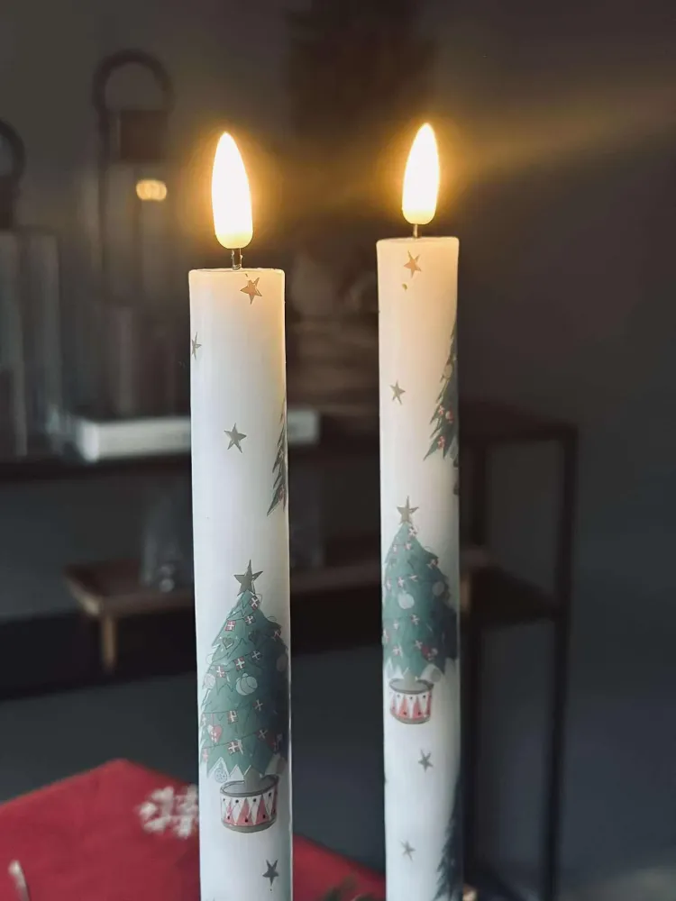 Automatisk bilgepumpe LED Stagelys 2 stk - Julemotiv