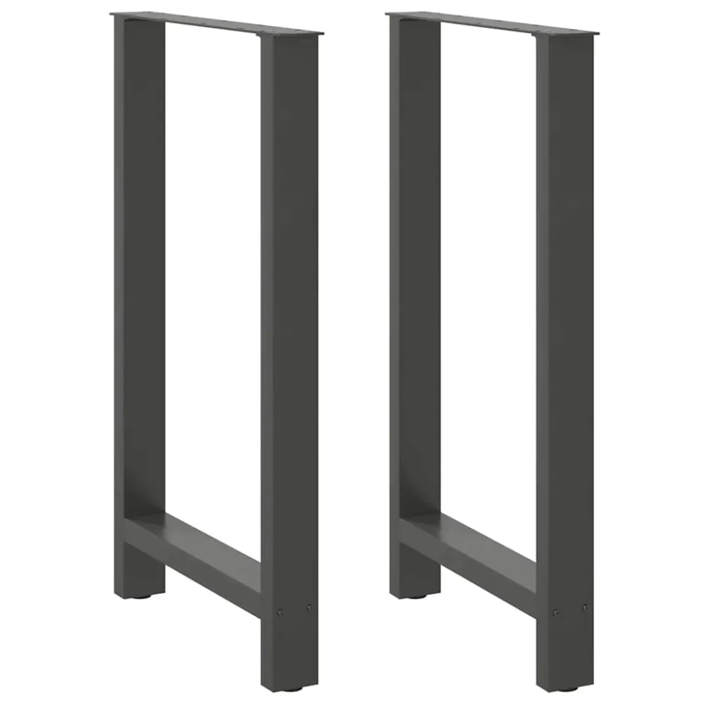 barbordsben antracit 2 stk. 60x(100-101) cm chromed