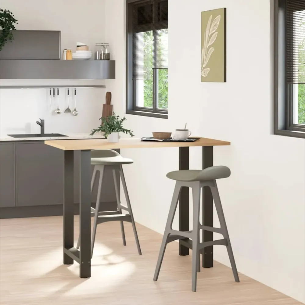 barbordsben antracit 2 stk. 60x(100-101) cm chromed