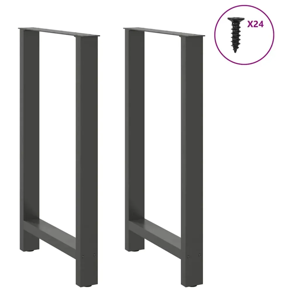 barbordsben antracit 2 stk. 60x(100-101) cm chromed