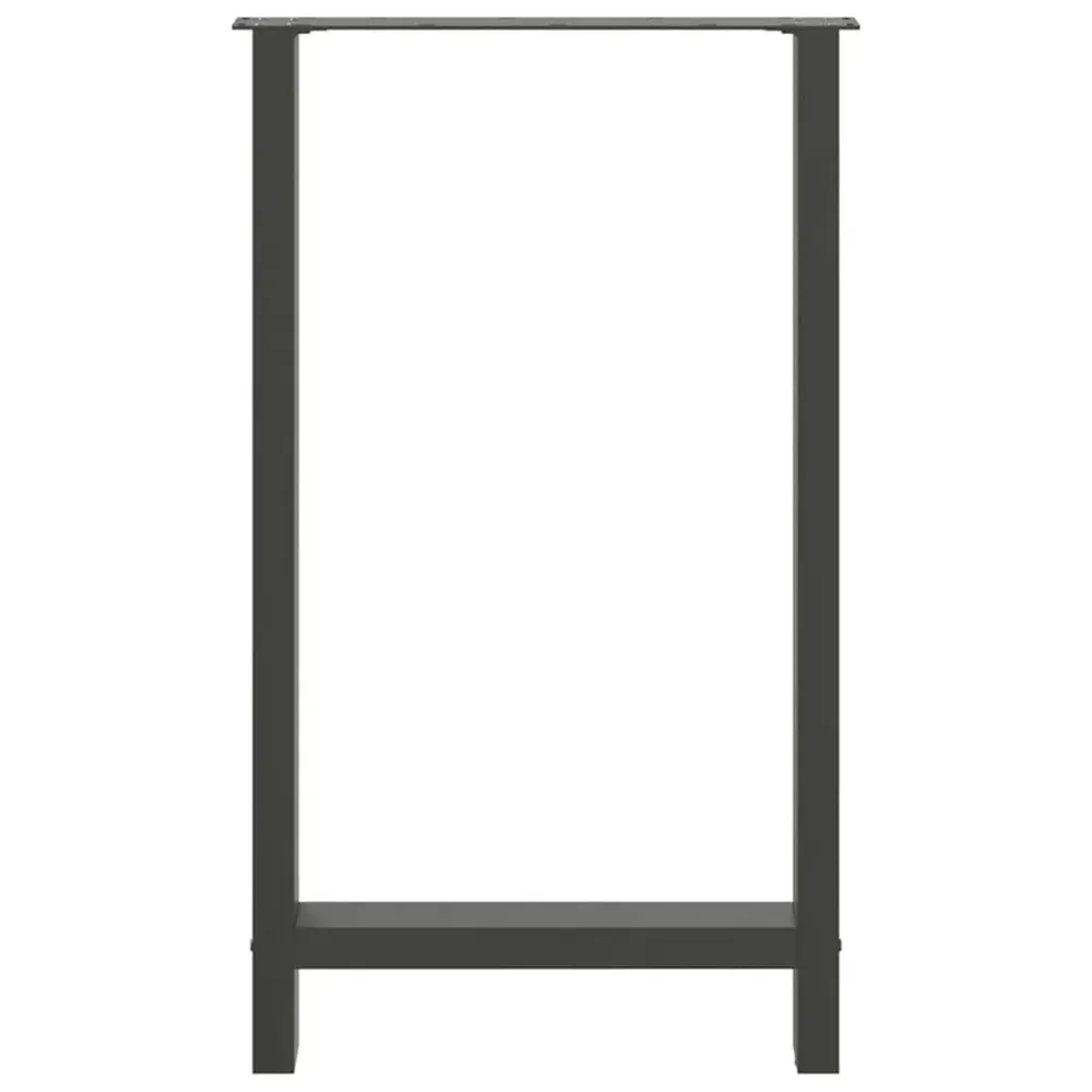 barbordsben antracit 2 stk. 60x(100-101) cm chromed