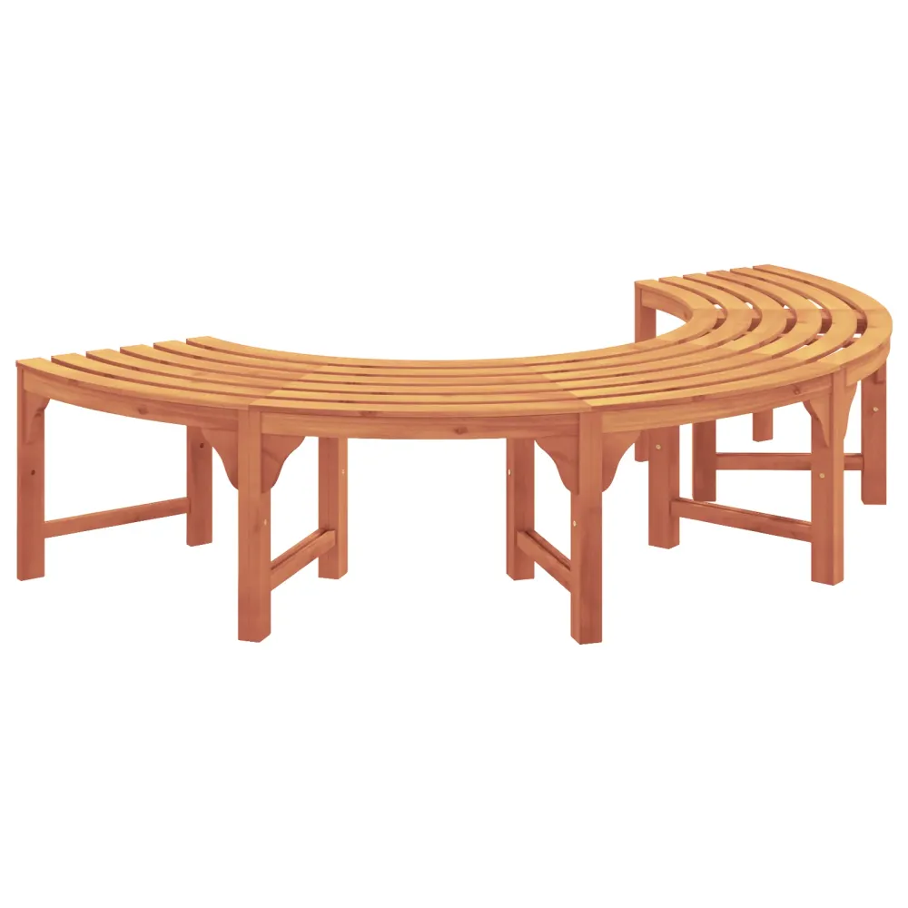 Træ Bænk 2 Dele Brun 160 X 160 X 45Cm Massivt Eukalyptustræ