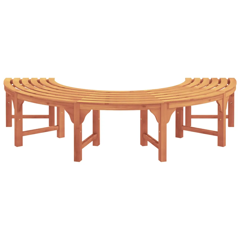 Træ Bænk 2 Dele Brun 160 X 160 X 45Cm Massivt Eukalyptustræ