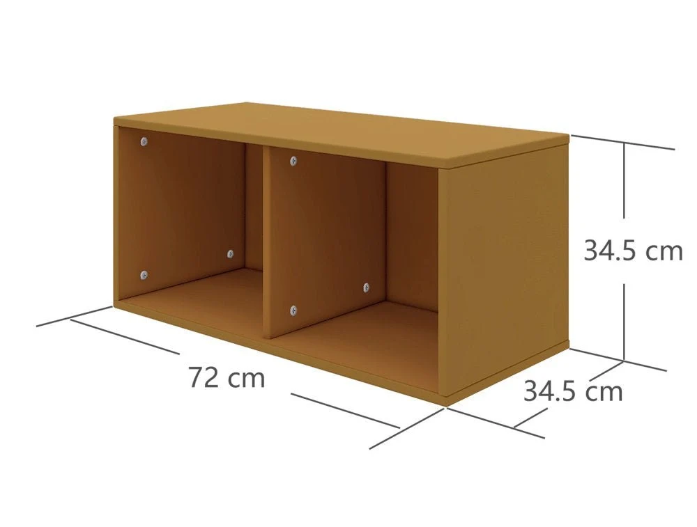 Bogkasse m/2 rum Mustard - FLEXA
