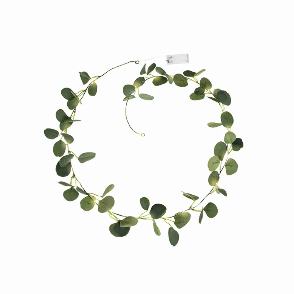 Bordpynt Guirlande Eucalyptus med LED vivid, 2 m.