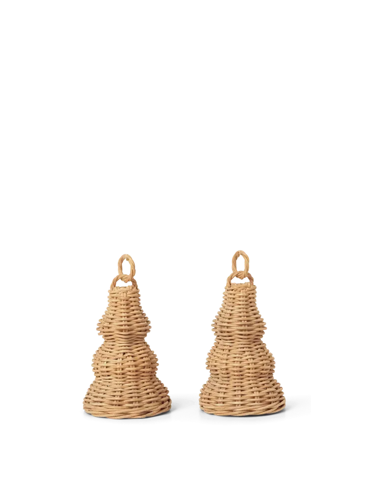 Braided Bell Baubles - Adjust 2 - Natural