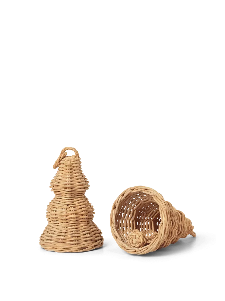 Braided Bell Baubles - Adjust 2 - Natural