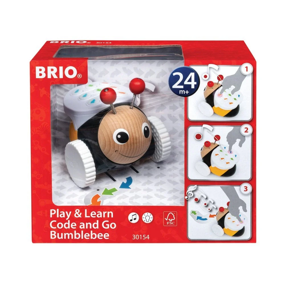 BRIO 30154 - Humlebi med kodefunktion - STEM legetøj - Fra 2 år.