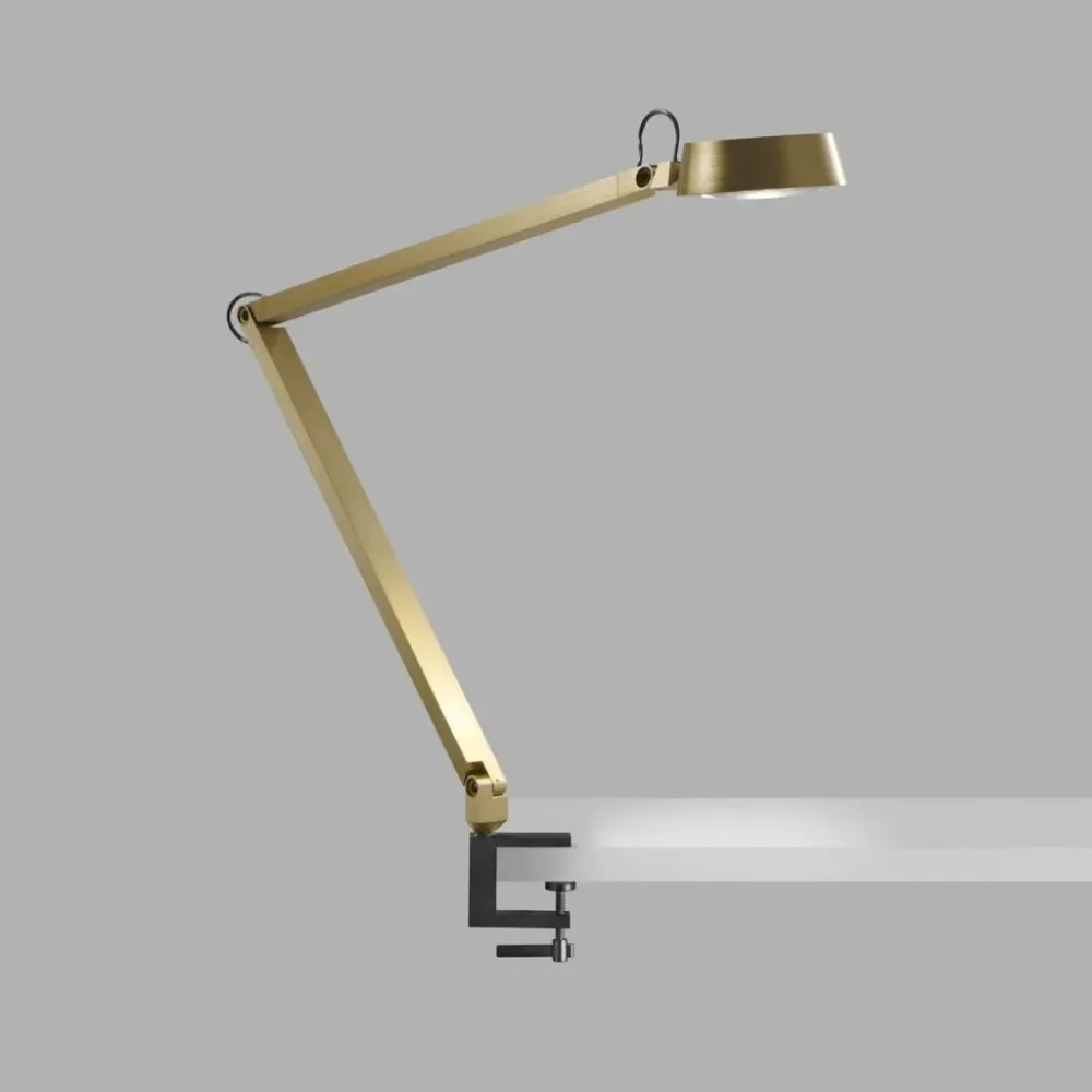 Charcoal T2 Bordlampe m/ klemme Messing - Light-Point