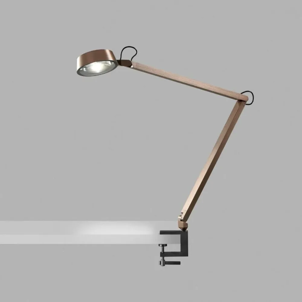 Charcoal T2 Bordlampe m/ klemme Rose Gold - Light-Point