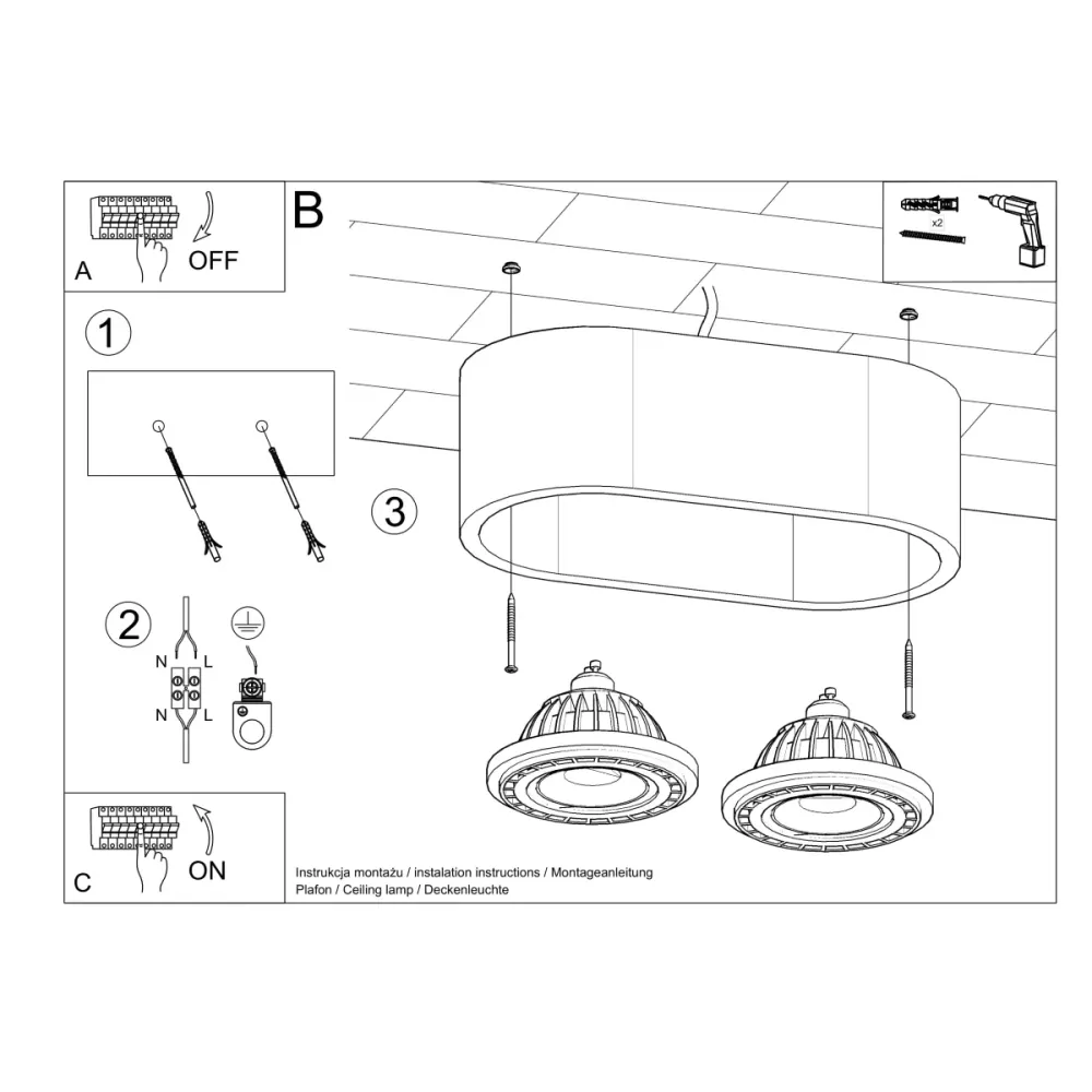 CHIRP Sonar Loftlampe ESSENTIAL 2 naturtræ