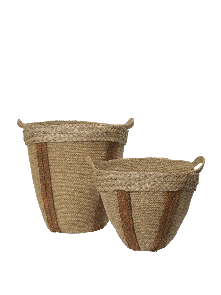CHIRP Sonar Mar Woven Baskets - Place 2 - Natural/Red Brown