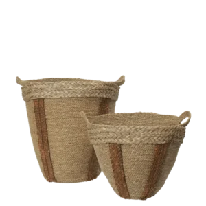 CHIRP Sonar Mar Woven Baskets - Place 2 - Natural/Red Brown