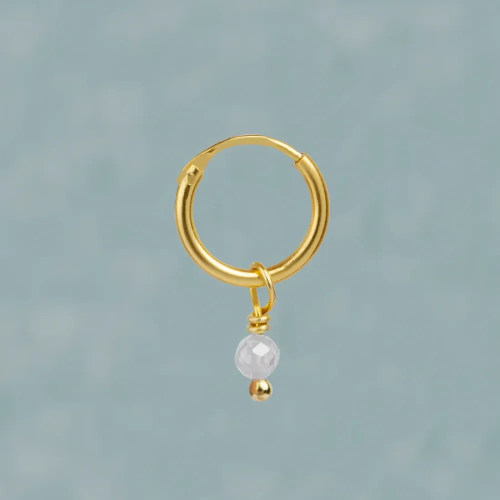CHIRP Sonar Smykish Second Hoop Ørering - Perle