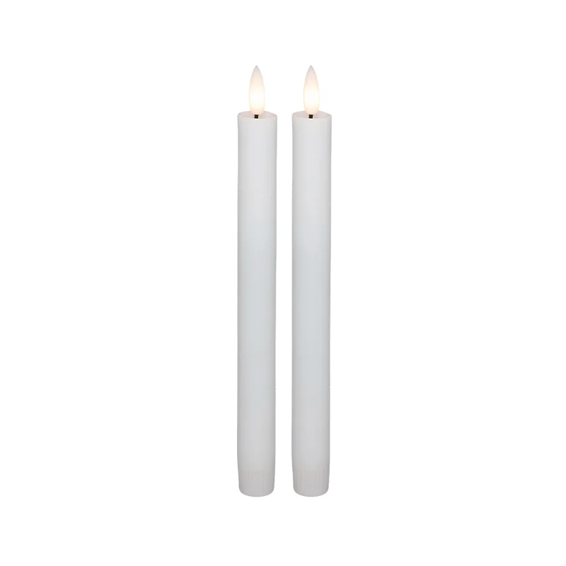 Cozzy LED stagelys snow Ø2,2xH22,5 cm 2 stk.