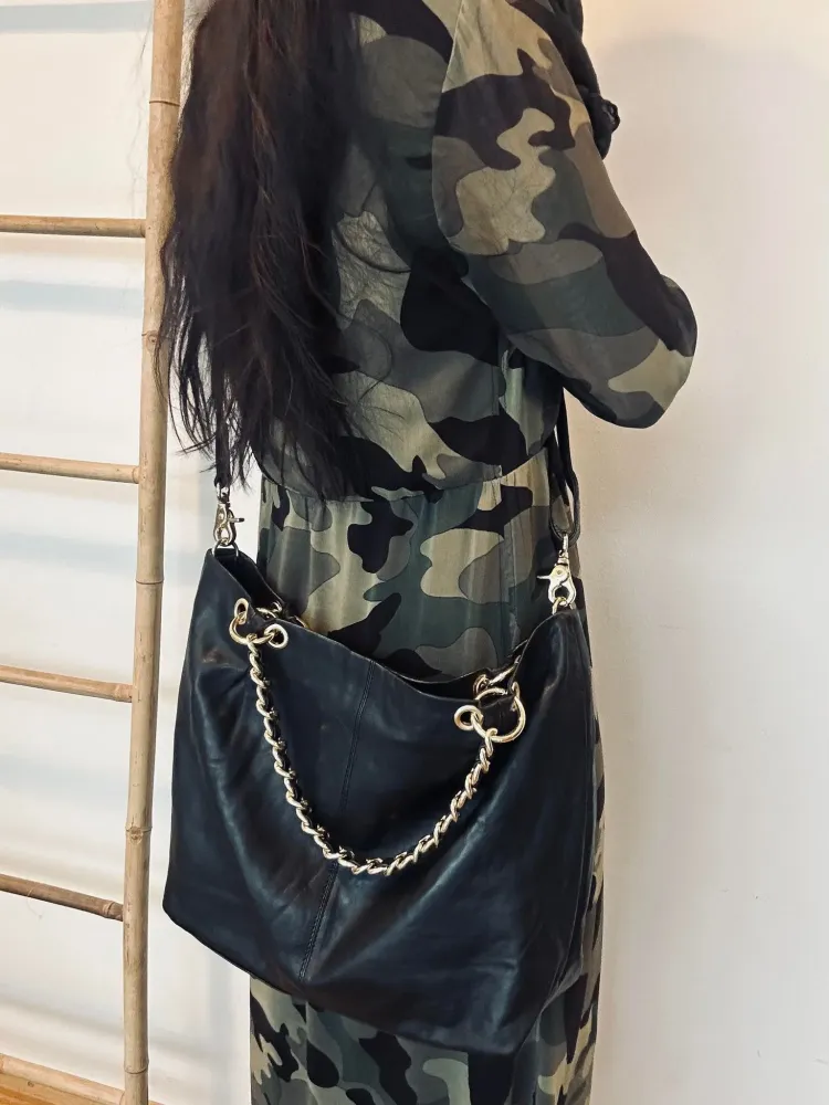 Crossbody BLACK med 2 taskeremme