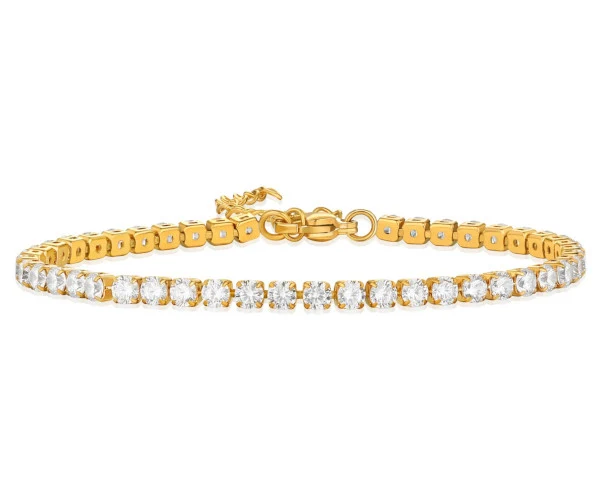 Dansk Copenhagen Joy kædearmbånd - 2 mm - CZ amber / waterproff
