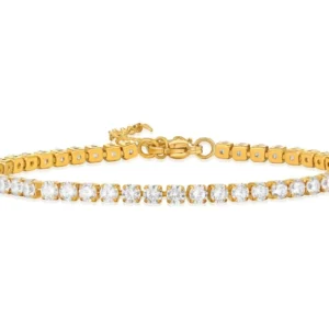 Dansk Copenhagen Joy kædearmbånd - 2 mm - CZ amber / waterproff
