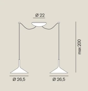 Dry H2 pendel fra Rotaliana Satin