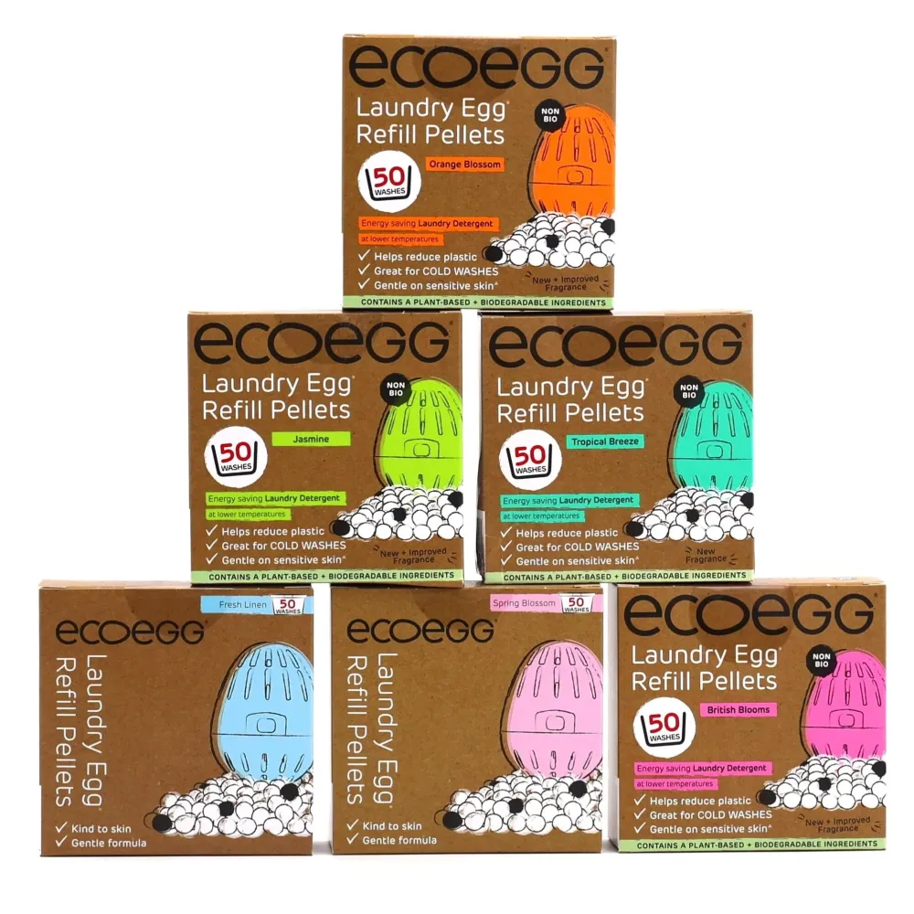 Ecoegg 2nd Gen vaskeæg REFILL - 50 vaske Orange