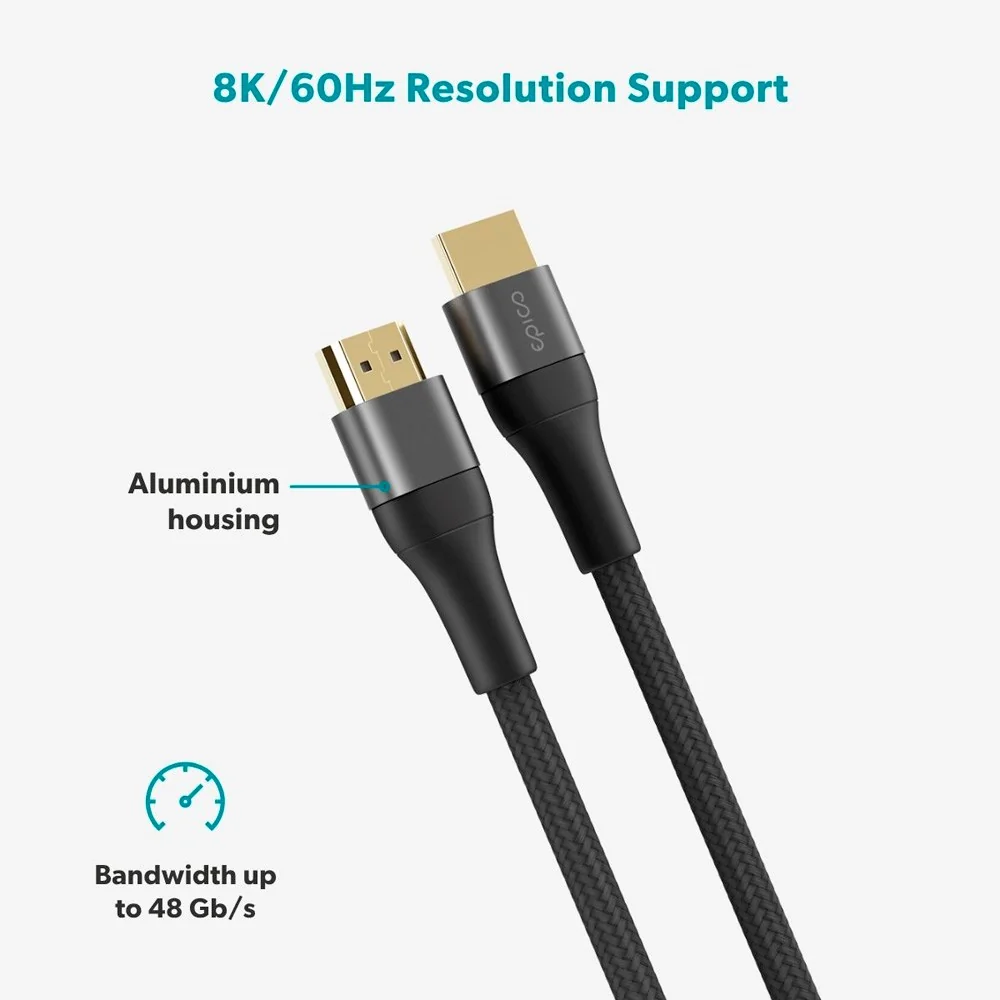 Epico UltraLink HDMI til HDMI Kabel - 2m - 8K / 60Hz - Space Grey