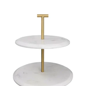 Etagere i snow marmor 2 niveauer large