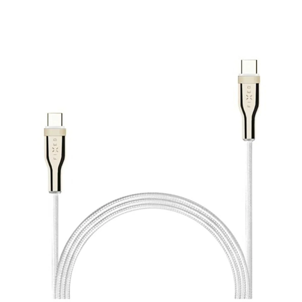 Fixed All-metal USB-C til USB-C PD Kabel 100W - 2m - Hvid