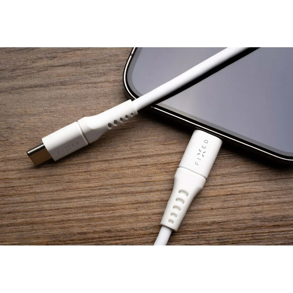 Fixed Liquid USB TYPE-C til Lightning PD Kabel 60W - 2m - Hvid