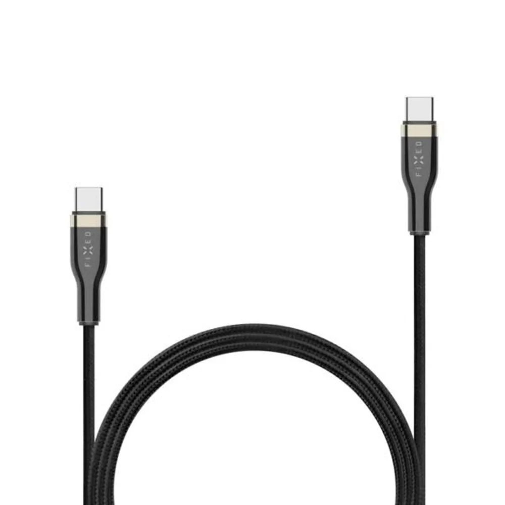 Fixed Metal USB-C til USB-C-PORT PD Kabel 100W - 2m - Sort