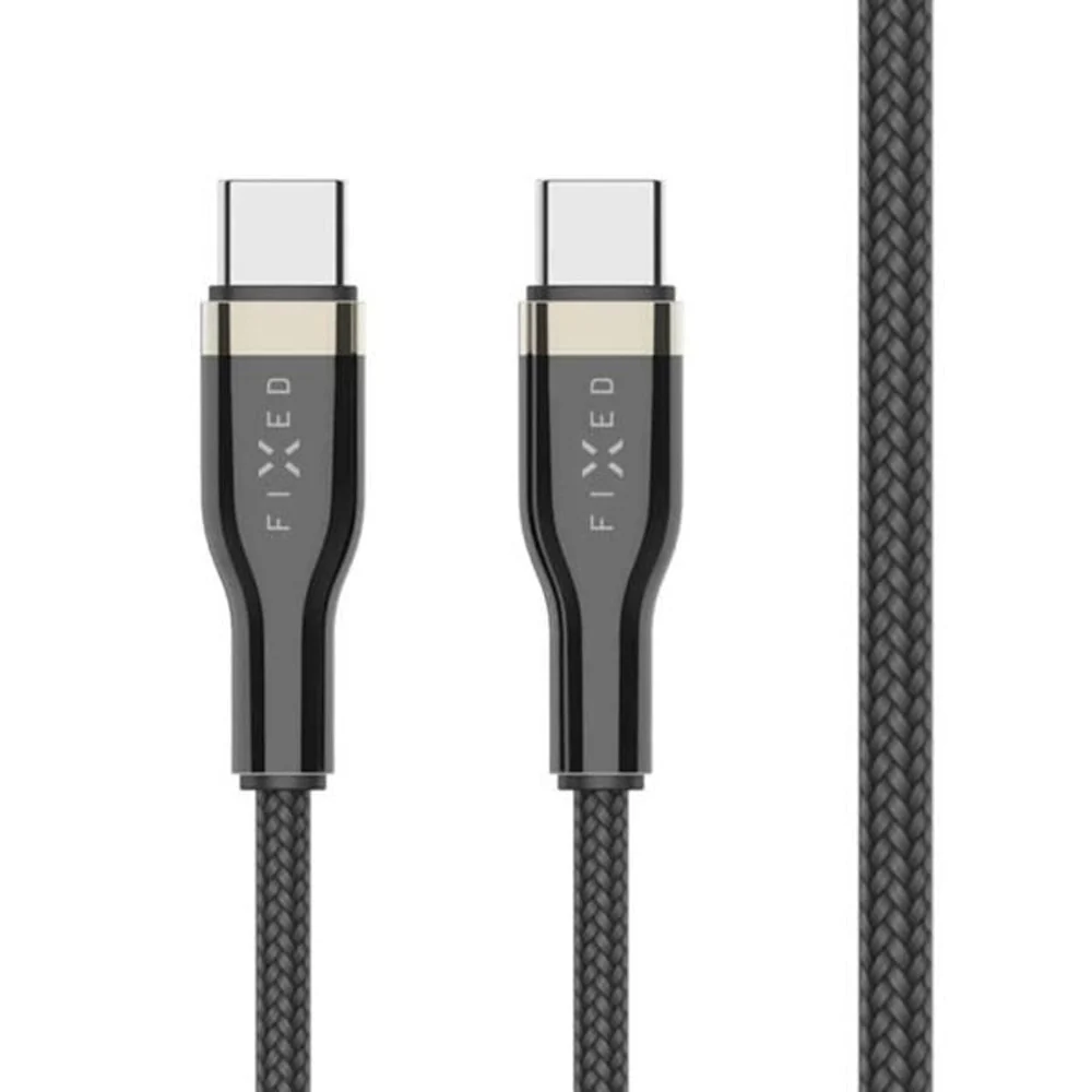 Fixed Metal USB-C til USB-C-PORT PD Kabel 100W - 2m - Sort