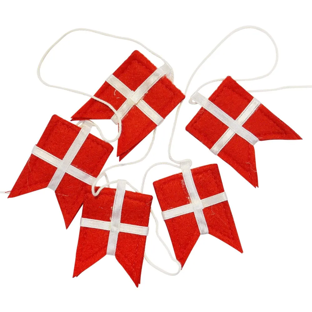 Flagguirlande i Filt 2m