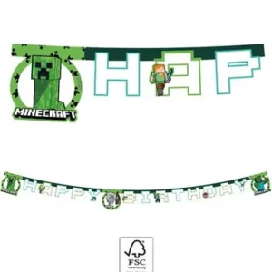 Flush Mount Minecraft Guirlande - Happy Birthday - FSC - 2 m