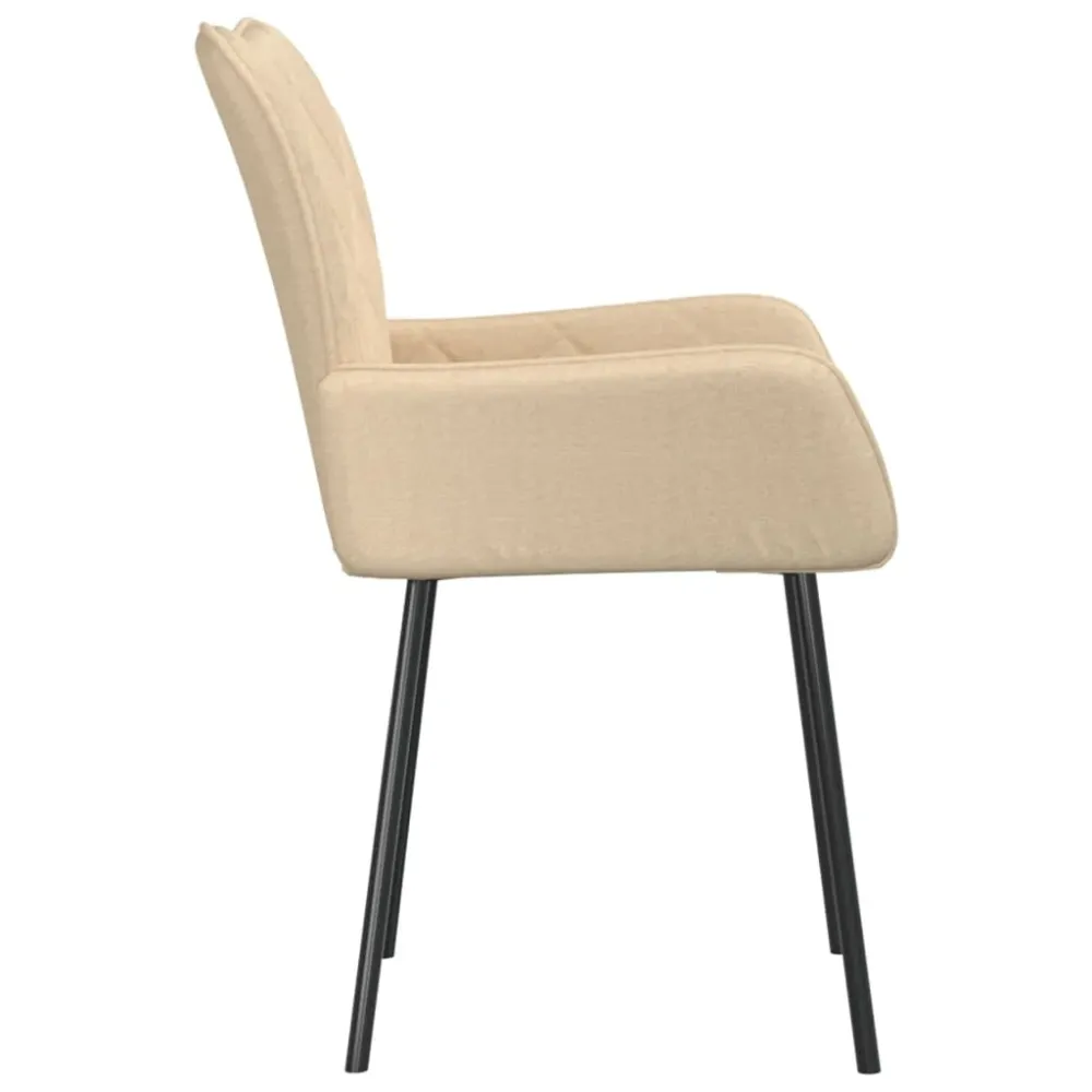 Flush Mount spisebordsstole 2 stk. stof cremefarvet