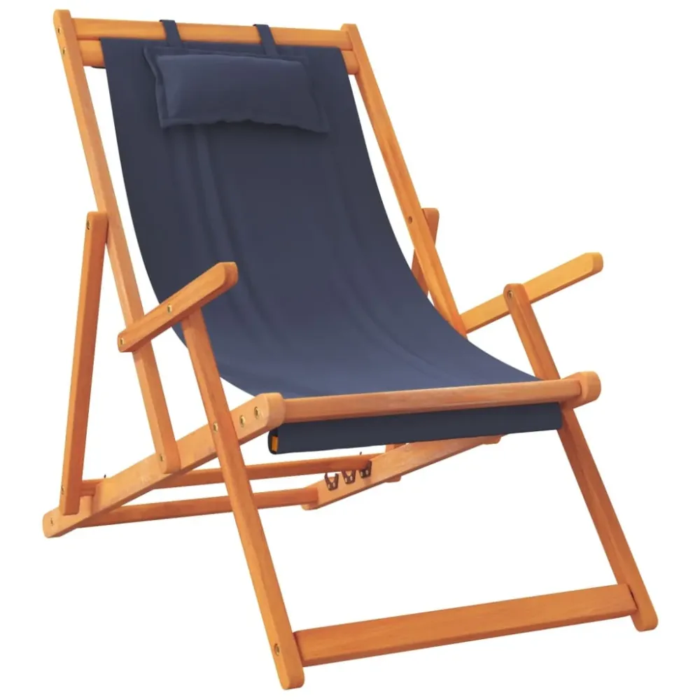 foldbare strandstole 2 stk. stof blå 2-Year Waterproof Warranty