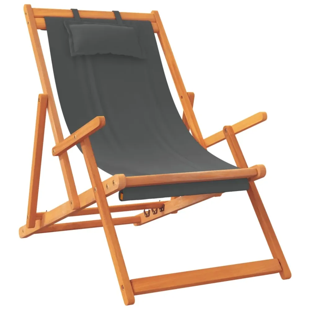 foldbare strandstole 2 stk. stof grå Fishing Kayaks