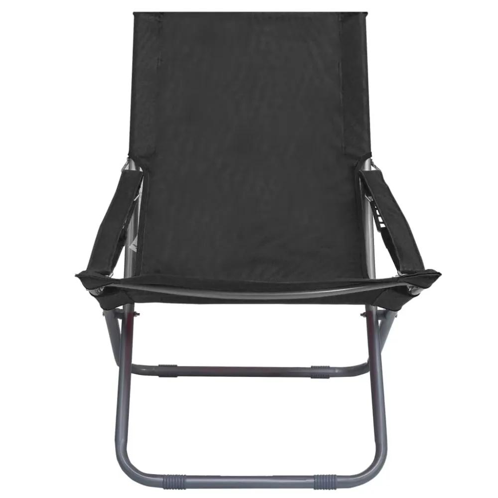 foldbare strandstole 2 stk. stof onyx