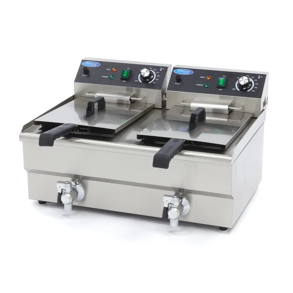 Friture - 2 x 13L - 2 kurve - med aftapningshane (VT)