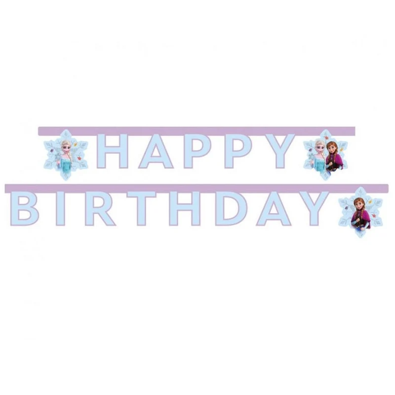 Frozen "Happy birthday" guirlande, 2 m.