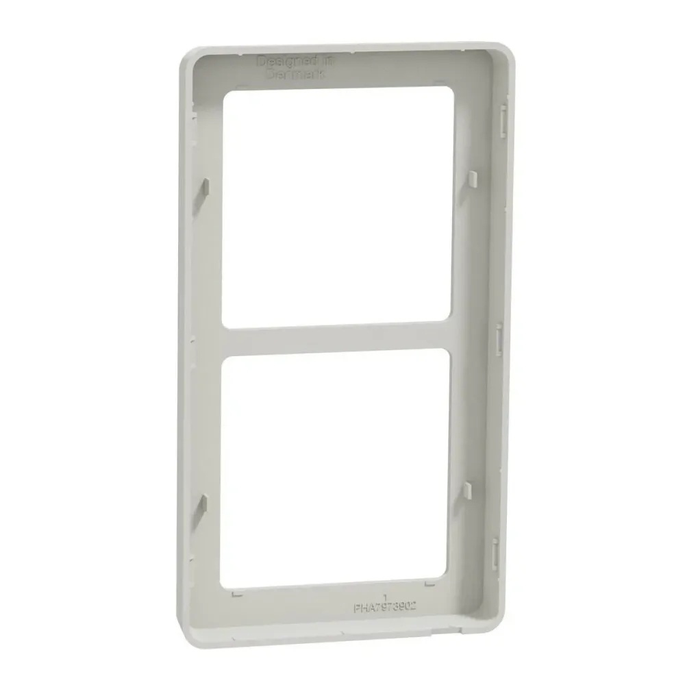 LK FUGA Base 63 Designramme 2x1 Modul – Lysegrå