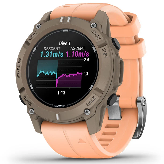 Garmin Descent G2 Paloma Shell Coral Rem