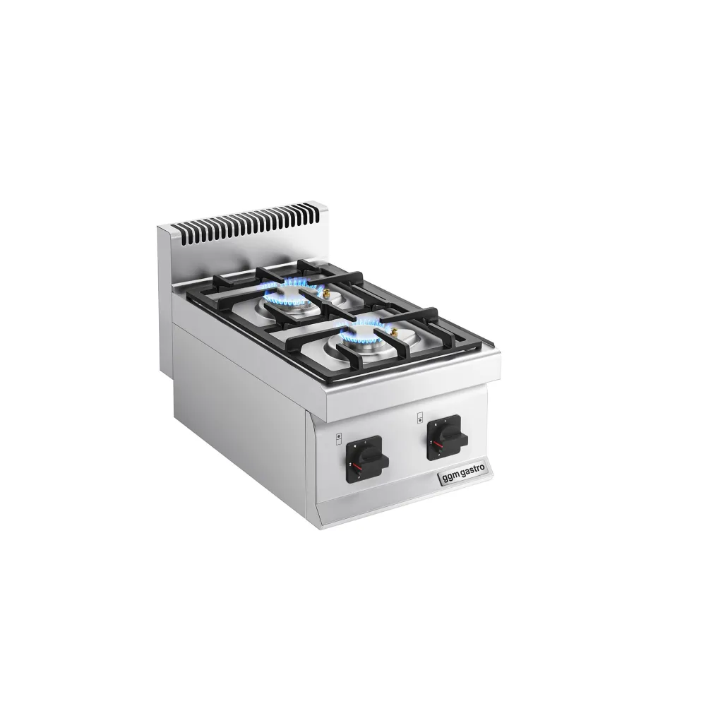 Gaskogebord 2 Brænder (10 kW) med pilot flamme