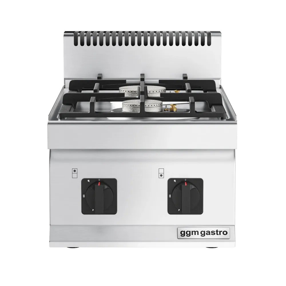 Gaskogebord 2 Brænder (10 kW) med pilot flamme