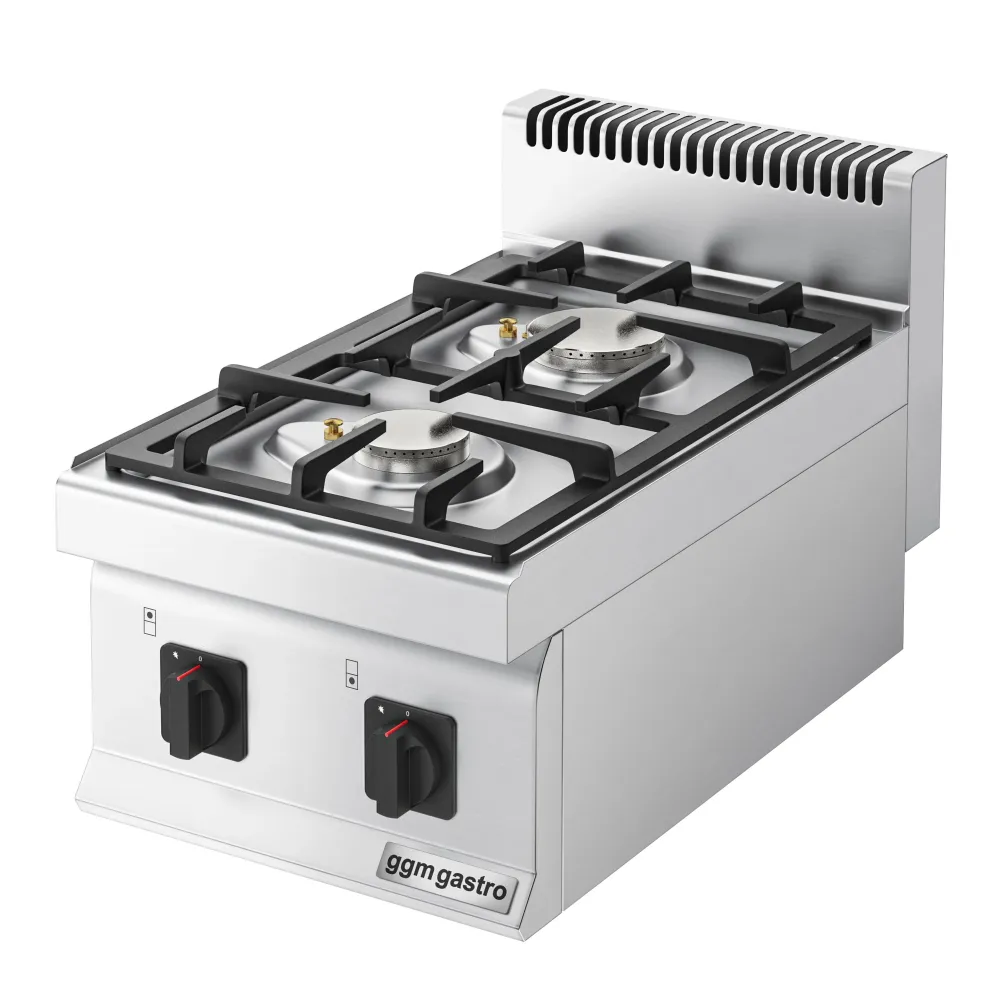Gaskogebord 2 Brænder (10 kW) med pilot flamme