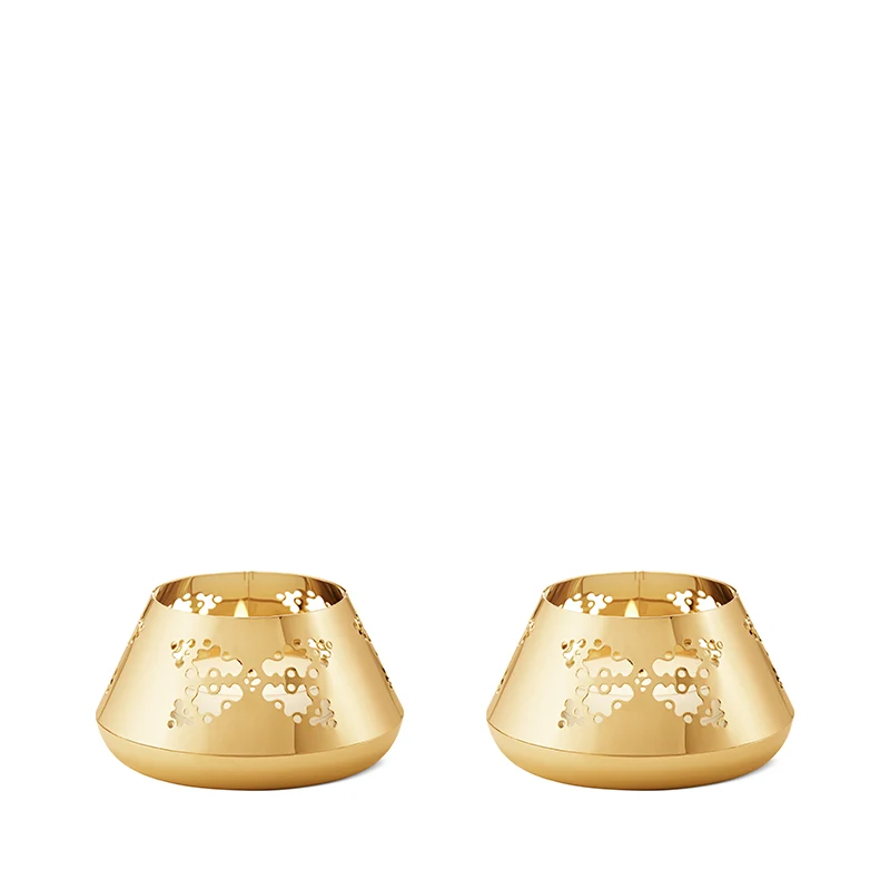 Georg Jensen Jul 2022 Fyrfadsstage - Forgyldt - 2 stk