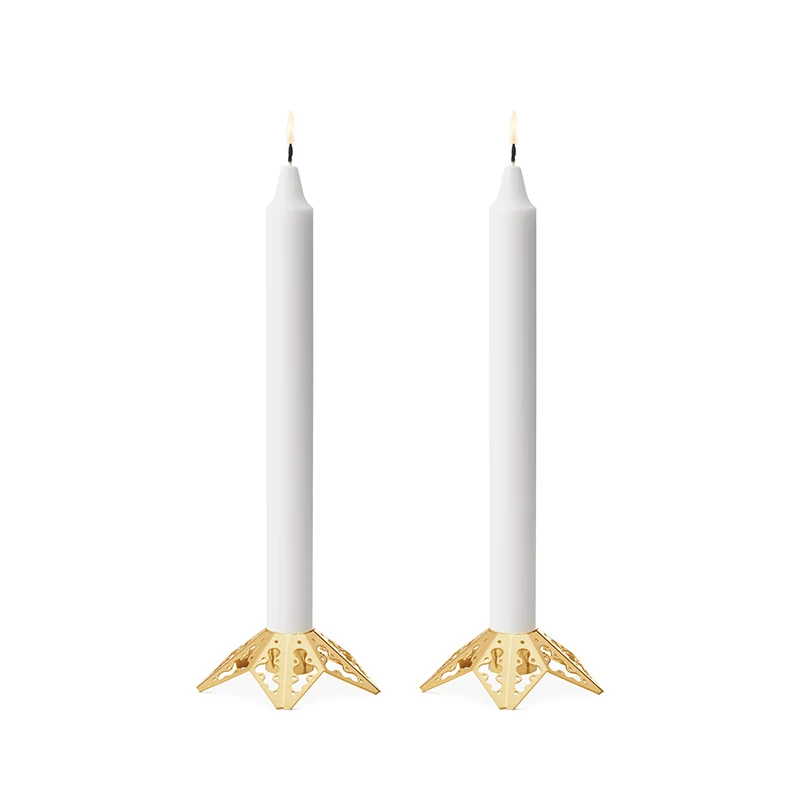 Georg Jensen Jul 2022 Kertelysestage - Forgyldt - 2 stk