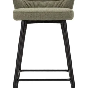 Glam barstole i træ, alloy og stof, sæt med 2 styks – 52x59x108 cm